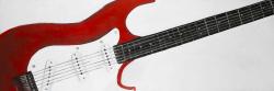 Guitare rock rouge