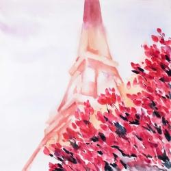 Pink eiffel tower