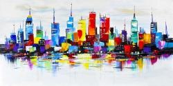 Abstract and colorful city