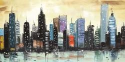 Skyline on abstract cityscape