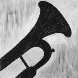 Silhouette of a trumpet