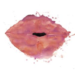 Watercolor pink lipstick