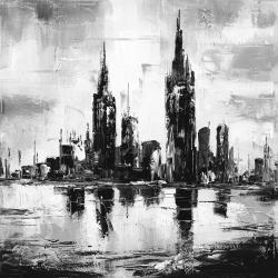 Paysage urbain monochrome