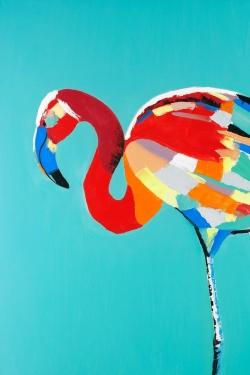 Abstract flamingo