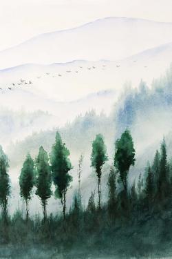Landscape in watercolor