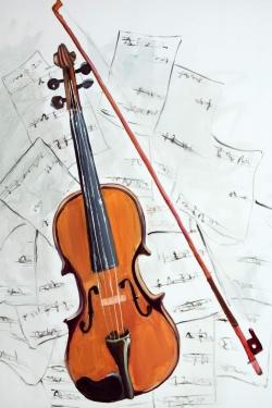 Violon sur partitions