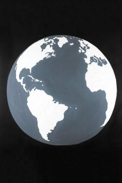 Earth satellite view