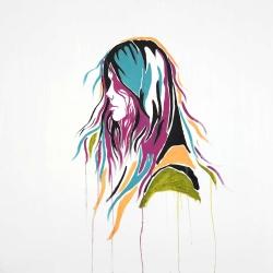 Femme art de rue graffiti