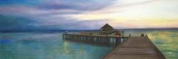Boardwalk with sunset