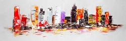 Ville abstraites aux couleurs vives
