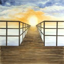 Couché de soleil dans la mer