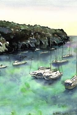 Boats in cala macarella