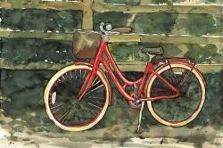 Randonnée dans les bois en bicyclette