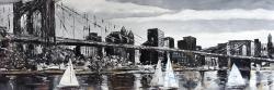 Pont brooklyn et voiliers
