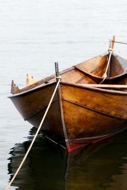 Rowboat on calm water