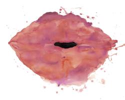 Watercolor pink lipstick