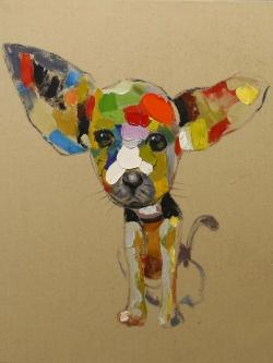 Abstract colorful chihuahua