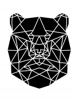 Geometric bear head