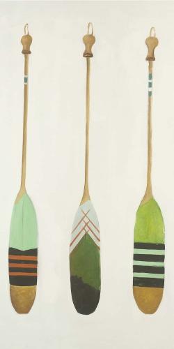 Colorful nautical oars