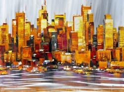 Orange buildings