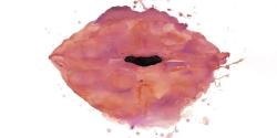 Watercolor pink lipstick