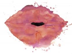 Watercolor pink lipstick
