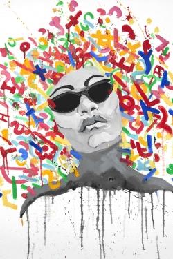 Woman street art pop