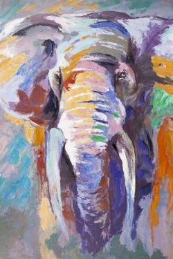 Elephant in pastel color