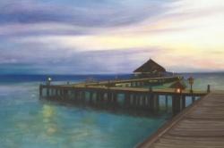 Boardwalk with sunset