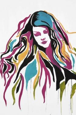 Femme en art graffiti