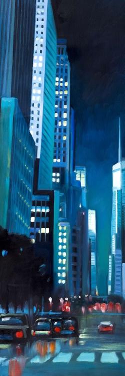 Evening in manhattan, new-york