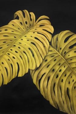 Feuille monstera doré