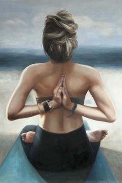 Reverse prayer pose