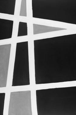 Black and white abstract shapes