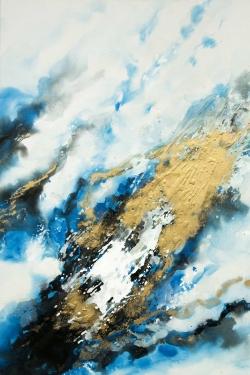 Marbre bleu et doré
