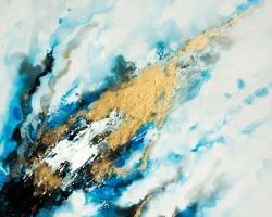 Marbre bleu et doré