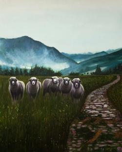 Moutons à la campagne