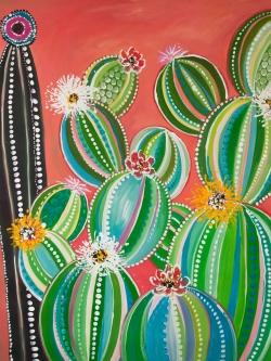 Cactus en arc-en-ciel