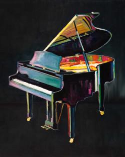 Colorful realistic piano