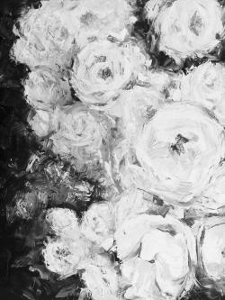 Monochrome rose garden