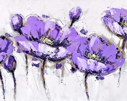 Fleurs mauves abstraites