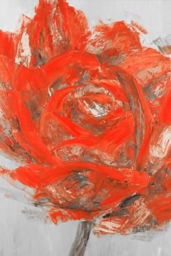 Abstract red flower
