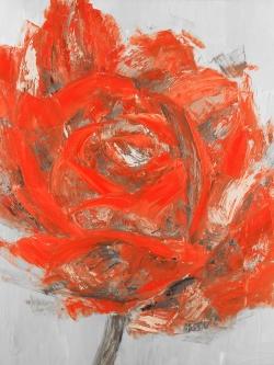 Fleur rouge abstraite