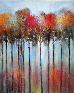 Forêt abstraite et colorée
