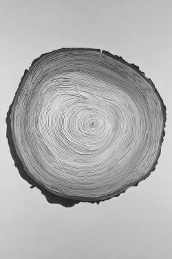 Grayscale round wood log