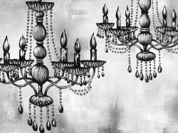 Two crystal chandeliers