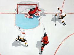 Partie de hockey mouvementé