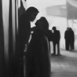 Couple at the train station