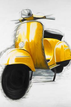 Yellow italian scooter