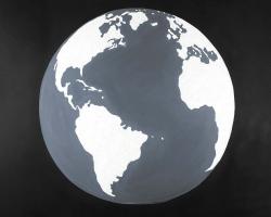 Earth satellite view